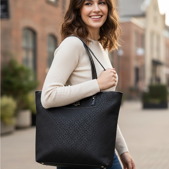 Elegant Black Tote Bag - Picture 3 of 7